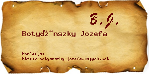 Botyánszky Jozefa névjegykártya